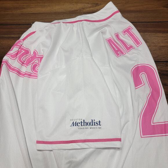 Houston Astros Pink & White Jersey "27 Altuve" - Size XL - Picture 6 of 7